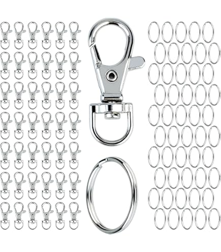 Lot De 40 Porte-clés En Acier Inoxydable - Alliage De Zinc Et