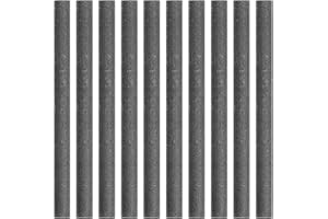 VILLCASE 10 Stück Graphit Elektroden Zylinderstangen, 8 Mm Durchmesser Kohlefaserstab, Graphitstange Ideal für Elektrochemische Experimente Und Heimgebrauch (Schwarz)