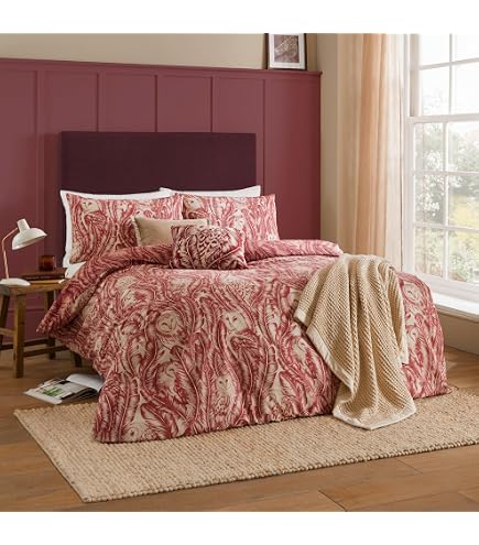 Wylder Nature Hidcote Manor Bettwäsche-Set Petrol – Doppelbett, Blumiges Botanik-Design