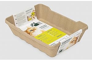 EcoPetBox Disposable Cat Litter Tray - Cardboard Liner Tray for Cats - Made of 100% Paper - Eco Friendly - Liquid Proof - Lightweight (6 Pack)