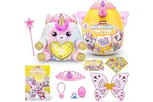 Rainbocorns Fairycorn Princess Serie 6 Unicorno - Peluche da collezione - Sorprese magiche principesse delle fate, peluche coccole, adesivi, (Unicorno)