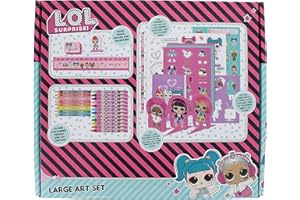BLUEPRINT COLLECTIONS LOL Surprise Large Art Set | LOL Colouring Set | Kids Art Set | LOL Dolls Surprise | LOL Surprise Dolls | LOL Gifts for Girls | LOL Stationery Set | School Supplies | Art Supplies