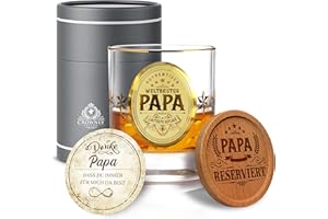 ‎CROWNLY CRYSTAL CROWNLY CRYSTAL® Geschenke für Männer Personalisierte Geschenke Weihnachtsgeschenke für Männer Papa Geschenk Whisky Gläser Vater Geschenke Vatertagsgeschenk für Papa Geschenk Papa Geburtstag