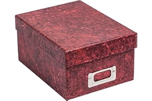 HAMPTON FRAMES The Photo Album Company - Scatola porta foto rigida, 10 x 15 cm, colore: Rosso