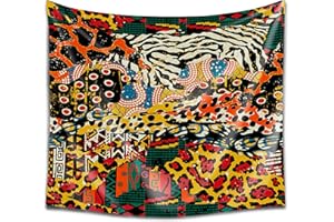 DekoArte TP37 - Arazzo da Parete Moderna Stampa Artistica Digitale | 100% Poliestere Decorazione in Tessuto per il Soggiorno o Camera Da Letto |Stile Animalier Toni Neutri | 150 x 130 cm