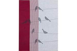 KRACHT SEIT 1810 Jacquard Geschirr- Küchentuch, KRACHT, Halbleinen, Cappuccino, blau, Format 50x70cm