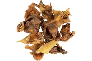 Bounce and Bella Pig Ears Strips for Dogs – Natural Dog Chews – Healthy Treats Help Clean Dogs Teeth