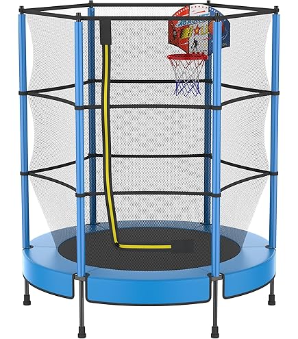 Trampolino CZCPAPY Con Rete Di Sicurezza - Per Bambini Da Interno Ed Esterno, Con Cestino E Altalena - Foto 8