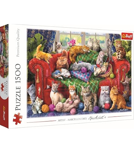 Trefl Funny Cats Faces 1500 Piece Jigsaw Puzzle – 85x58 Cm, Anti-Reflective Finish, For Adults & Teens 12+ - View #4