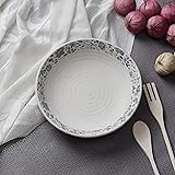 miah decor Stoneware Md-282 Handcrafted Shallow Serving Bowl | 9.5 Inch Multicolor Ceramic Bowl | Premium Dinnerware for Salad, Pasta, Snacks & Dining Table (Midsummer Night’s Dream Collection)