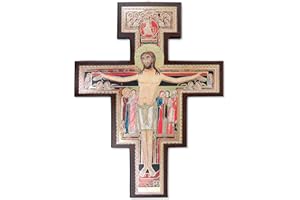 Proposte Religiose Cruz de San Damián de madera MDF de pared - 40 x 30 x 1,5 cm