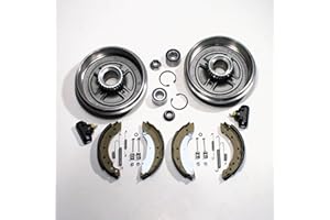 AUTOPARTS-ONLINE Bremstrommeln/Bremsen Kit mit ABS-Ringen + Zubehör für hinten/für die Hinterachse