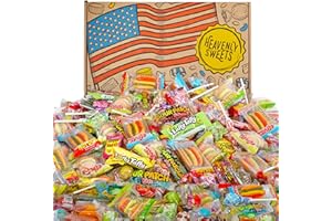 Bonbon Americain - Boîte De Fête. 100+ pièces! Classiques - Laffy-Taffy, Sour Patch Kids, Jolly Ranchers! Bonbon d'Halloween idéal! - Heavenly Sweets