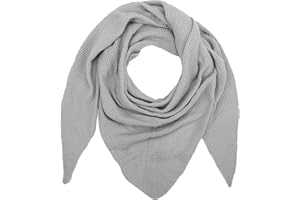Ever Bloom Damen Schal, Strick Dreieck Schale, Weiches Dreieckstuch, Leichter Strickschal, Halstuch für Frauen und Mädchen Lang, Einfarbig 195 * 80 cm