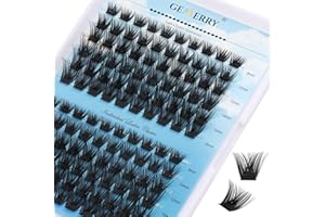 Gemerry Cluster Sztuczne rzęsy, pojedyncze, do samodzielnego przedłużania rzęs w domu, kępki, 120 szt., 0,07 mm, D Curl 8–16mix, prefabrykowany zestaw, typu rosyjskiego (KLS45-8-16mix)