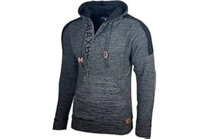 Baxboy Herren Strick-Pullover Kapuzenpullover Moderne Männer Pulli Grobstrick Strickjacke Winter-Freizeit-Jacke B-290