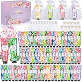 70 Hand Cream Sets - 210 Count Christmas Gift Small Kit with 70 Hand Creams, 70 Mini Organza Sachets and Thank You Card, Mois