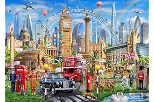 AVEJOYS Puzzle für Erwachsene 1000 Teile London Impression 70 x 50 cm Puzzles für Erwachsene Pädagogisches Spiel Herausforderung Spielzeug 1000 Teile Puzzles für Erwachsene Kinder