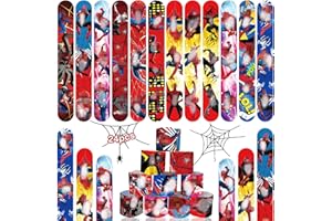 Seamart Slap Bracelets, Spiderman Bracelets de Chez pour Enfants Les Fêtes D'anniversaire, 24 PCS à Claquer Enfant Parti Sac Remplisseurs Cadeau Party Favors Filles Garçons