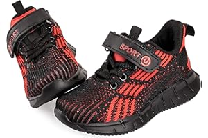 Vunavueya Kinder Laufschuhe Jungen Running Sneakers Mädchen Sportschuhe Freizeit Turnschuhe Low-Top Sports Schuhe Klettverschluss gr.28-39