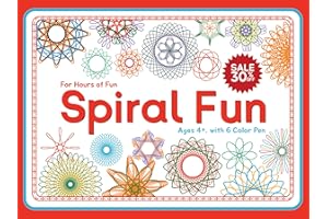 GENERIC Georgi’s Perfect Spiral Fun Art Set Awesome Spiro Kids Toys Hours of Fun Create Stunning Designs 6 Colour Pen 23 Piece Drawing Set Practical Gift Idea