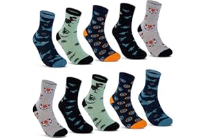 SOCKENKAUF24 Chaussettes Enfants Garçons et Filles (10 Paires) Coton Multicolore