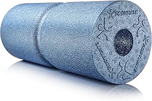 ‎BODYMATE BODYMATE Faszienrolle Care Mittel-Hart mit umlaufender Rille zu Wirbelsäulen-Entlastung mit E-Book 35x14cm