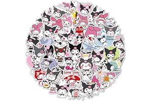 GEELBS Vinyl Cartoon Aufkleber, New Anime My Melody Kuromi Dekorative Aufkleber für Handy Cup Spielzeug für Kinder Geschenk Laptop Aufkleber Bomb Decal Snowboard DIY Styling Vinyl Home Decor