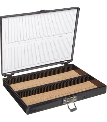 AmScope PS100A Prepared Microscope Slide Set for Basic Biological Science Education, 100 Slides, Set A, Includes Fitted Wooden Case