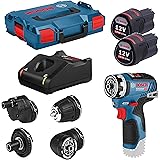 Bosch Professional 12V System Trapano-Avvitatore a Batteria Gsr 12V-35 Fc (Flexiclick System, Incl. 4 Accessori Flexiclick, 2