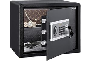 ‎KESSER KESSER® Elektronischer Tresor | 38x30x30cm | Inkl. Batteriebox | Elektronischer Safe | 3x Doppelbolzenverriegelung | Boden Wandtresor | Möbeltresor | Innenbeleuchtung | Panzerschrank Zahlenschloss