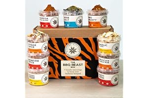 Nature Kitchen Gourmet BBQ Blends and Seasonings Gift Set. 9 Gluten Free and Vegan Barbecue Spices. Novelty Gifts For BBQ and Cooking Lovers. Perfect Food Accessories For BBQs.