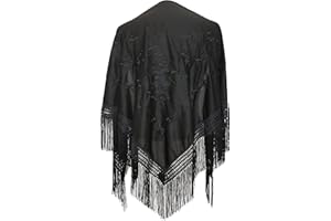 La Senorita | Manton de Manila de Flamenco | +30 Diseños y Colores | Talla L
