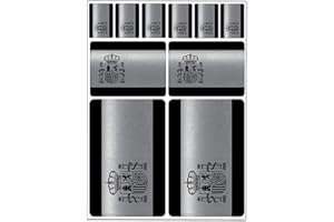 Biomar Labs® 10pcs Pegatina España Spain Flag Bandera Española Plateada Vinilo Adhesivo Coches Cascos Motos Ciclomotores Bicicletas Ordenador Portátil D 69