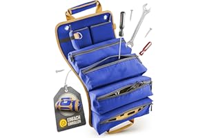 PEAKFEVER Organizer - Werkzeugtasche | Inkl. Gurt | für Werkzeug und Zubehör | Ideale Werkzeugrolle für Werkstatt - Garage - Arbeitstasche Herren & Damen