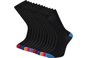 Cob Stallion- Black Socks for Men in Heel and Toe Style, Men’s Socks Multipack 6-11 UK, Pack of 6 and 12 Pairs