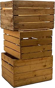 Kistenkolli Altes Land Cagette En Bois Brûlé/marron - 50 X 40 X 29 Cm - Caisse à Pommes - Caisse