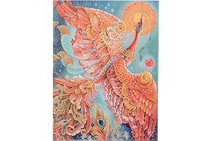 Paperblanks Diari a copertina rigida, Uccello di Fuoco, Ultra, Bianco, Chiusura con Fascia Elastica