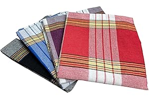 Türkisches Saunatuch. 80x175 cm aus Baumwolle. 4er Set mit Rot, Blau, Lila und Schwarz. Kariert. Traditionelles Hamamtuch, St