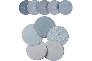 PMIQSA 30Pcs 150mm Sanding Discs 60 80 120 180 240 Grit, Ceramic Mesh Sandpaper Hook and Loop Sander Pads for Drywall Efficient Dust Removal Random Orbital Sander
