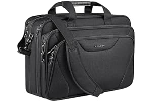 KROSER 18" torba na laptopa do 17,3" wodoodporna torba rozciągliwa teczka na ramię do podróży/biznesu/szkoły/mężczyźni/kobiety torba na laptopa