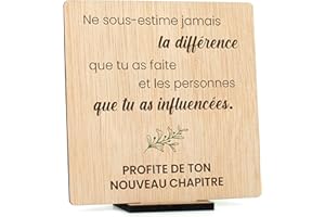 CONTRAXT Carte de Départ en Bois. Cadeau Original pour Adieu aux Collègues, Chefs, Professeurs, Fin de Cours, Graduations, Amies (Départ)