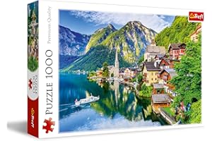 Trefl, Puzzle, Hallstatt, Austria, de 1000 Piezas, Visa a Alpes, Lago, Paisaje, Vista al Pueblo, Rompecabezas, Pasatiempo Creativo, Regalo, Diversión