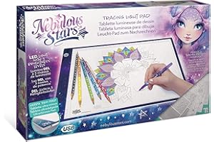 Tablette Lumineuse de Dessin Nebulous Stars Nebulia - Tablette Lumineuse LED Ultra-fine - Crayon et Motifs à Tracer avec Feuilles de Dessin Inclus - Tablette Enfant Fille 7 ans et plus