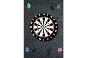 ANTREATU 6pcs Dart Board Wall Protector Felt 12"x12"x0.5" Self-Adhesive Dartboard Surround Wall Protecor, Easy Install Modular Dart Board Area Backer Felt for Dart Enthusiasts