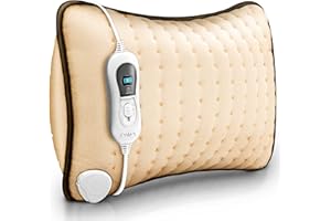 sinnlein Cuscino Termico con Imbottitura da 100 Watt | Cuscino Riscaldante per Schiena, Spalle e Collo | Cuscino Riscaldante con 3 Livelli di Temperatura e Spegnimento Automatico (Beige)