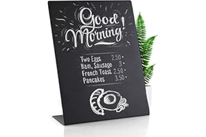 TOROS STORE Metal Chalkboard Sign - Food Signs for Party Buffet, Mini Chalkboard Sign, Food Display Card, Kitchen Tabletop Chalkboards, Small Standing Menu Boards for Wedding (Medium - 28x22)