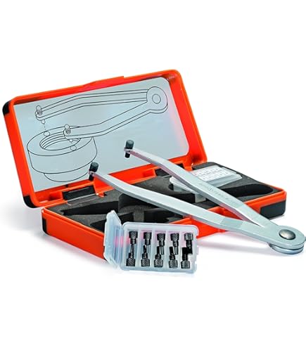 Chiave Con Fori Facom 117.B - Set Con 8 Perni E 2 Spine Per Dadi A Foro Superiore - Foto 2