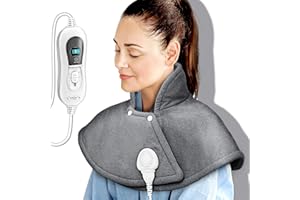 sinnlein Termoforo Elettrico per Cervicale e Spalle | Cuscinetto Riscaldante con 3 Impostazioni di Temperatura e Spegnimento Automatico | Cuscino Riscaldante con Spegnimento Automatico e 100W (Grigio)