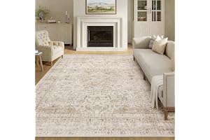 HUGEAR Vintage Beige Vardagsrum Matta 300x400cm Stor Halkfri Mattor